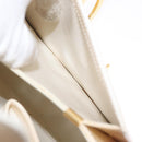 CELINE Circle Shoulder Bag Enamel Ivory Gold Auth 161499-23