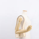 CELINE Circle Shoulder Bag Enamel Ivory Gold Auth 161499-25