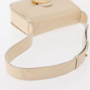 CELINE Circle Shoulder Bag Enamel Ivory Gold Auth 161499-7