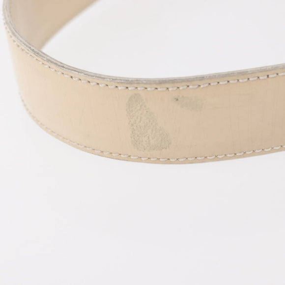 CELINE Circle Shoulder Bag Enamel Ivory Gold Auth 161499