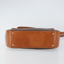 CELINE Macadam Canvas Hand Bag PVC Leather 2way Brown Gold Auth 161500-5