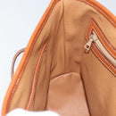 CELINE Macadam Canvas Hand Bag PVC Leather 2way Brown Gold Auth 161500-22