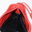 CELINE Macadam Canvas Shoulder Bag Red Gold Auth 161503-19