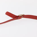 CELINE Macadam Canvas Shoulder Bag Red Gold Auth 161503-8