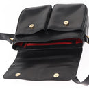 CELINE Circle Shoulder Bag Leather Black Gold Auth 161504-19