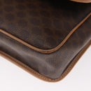 CELINE Macadam Canvas Shoulder Bag PVC Leather Brown Gold Auth 161505-15