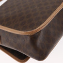 CELINE Macadam Canvas Shoulder Bag PVC Leather Brown Gold Auth 161505-16