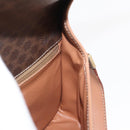 CELINE Macadam Canvas Shoulder Bag PVC Leather Brown Gold Auth 161505-19