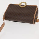 CELINE Macadam Canvas Shoulder Bag PVC Leather Brown Gold Auth 161505-6