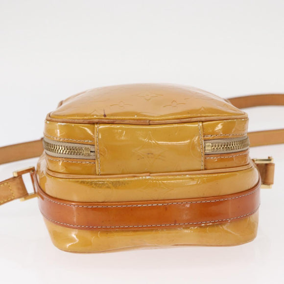 LOUIS VUITTON Monogram Vernis Wooster Bag Lime Yellow M91075 LV Auth 161506