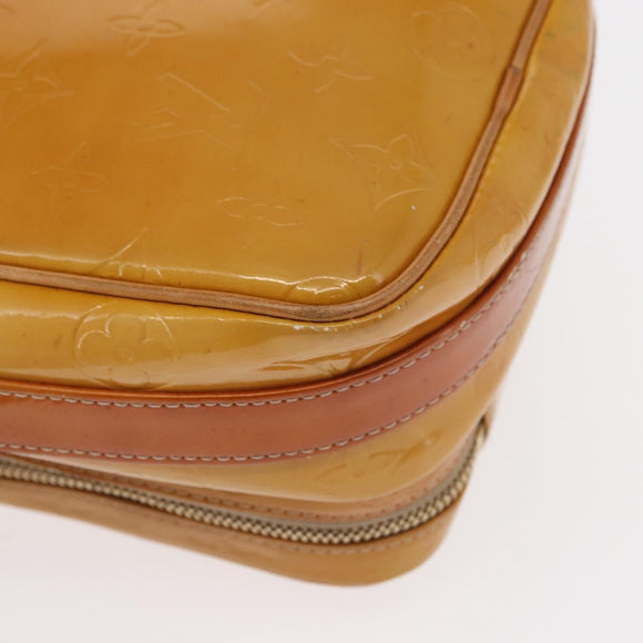 LOUIS VUITTON Monogram Vernis Wooster Bag Lime Yellow M91075 LV Auth 161506