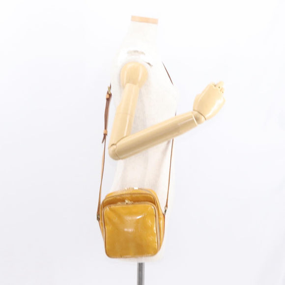 LOUIS VUITTON Monogram Vernis Wooster Bag Lime Yellow M91075 LV Auth 161506