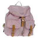 PRADA Backpack Nylon Pink Silver Auth 161509-1
