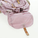 PRADA Backpack Nylon Pink Silver Auth 161509-24