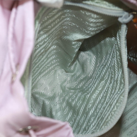 PRADA Backpack Nylon Pink Silver Auth 161509