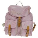 PRADA Backpack Nylon Pink Silver Auth 161509-13