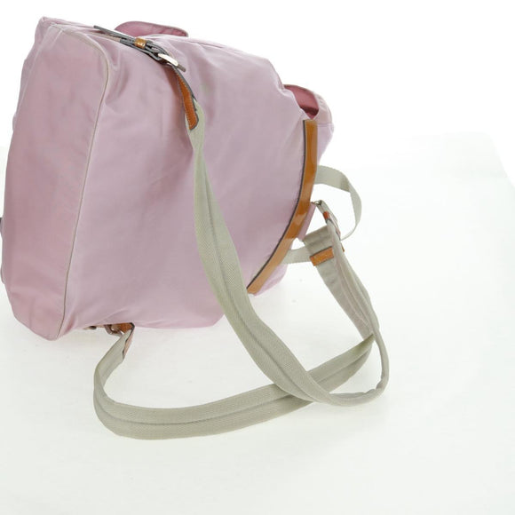 PRADA Backpack Nylon Pink Silver Auth 161509