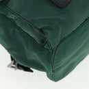 PRADA Backpack Nylon Green Silver Auth 161515-16