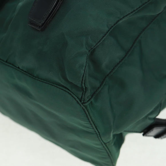 PRADA Backpack Nylon Green Silver Auth 161515