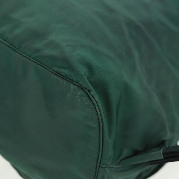 PRADA Backpack Nylon Green Silver Auth 161515