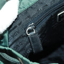 PRADA Backpack Nylon Green Silver Auth 161515-28