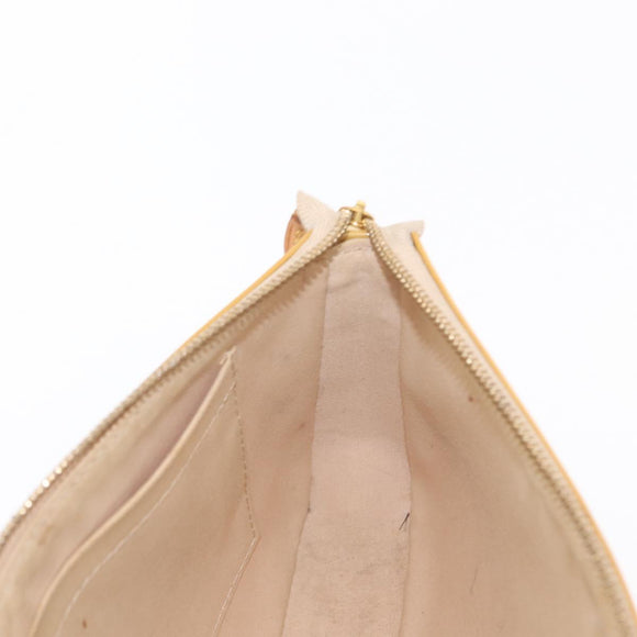 LOUIS VUITTON Vernis Pochette Accessoires Accessoiretasche Citrin LV Auth 161520