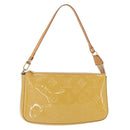 LOUIS VUITTON Vernis Pochette Accessoires Accessoiretasche Citrin LV Auth 161520-1