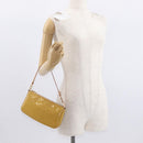 LOUIS VUITTON Vernis Pochette Accessoires Accessoiretasche Citrin LV Auth 161520-21
