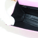 CHANEL Matelasse Chain Camelia Shoulder Bag Cotton Pink Gold CC Auth 161522V-23