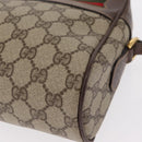 GUCCI GG Supreme Web Sherry Line Shoulder Bag PVC Beige 001 113 6472 Auth 161523-11