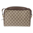 GUCCI GG Supreme Web Sherry Line Shoulder Bag PVC Beige 001 113 6472 Auth 161523-3