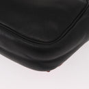 PRADA Shoulder Bag Leather Black Gold Auth 161530V-18