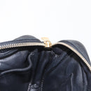 PRADA Shoulder Bag Leather Black Gold Auth 161530V-21