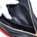 PRADA Shoulder Bag Leather Black Gold Auth 161530V-23