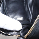 PRADA Shoulder Bag Leather Black Gold Auth 161530V-11