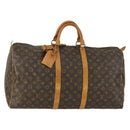 LOUIS VUITTON Monogram Keepall 55 Boston Bag M41424 LV Auth 161538-1