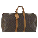 LOUIS VUITTON Monogram Keepall 55 Boston Bag M41424 LV Auth 161540-1