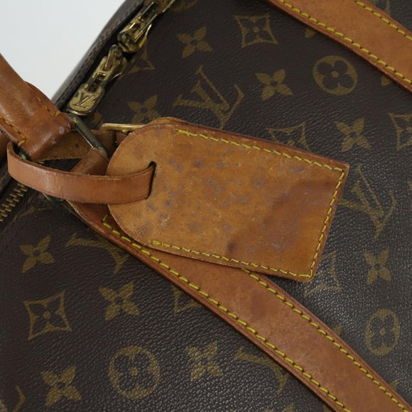 LOUIS VUITTON Monogram Keepall 55 Boston Bag M41424 LV Auth 161540
