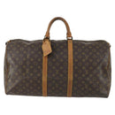 LOUIS VUITTON Monogram Keepall 55 Boston Bag M41424 LV Auth 161540-13