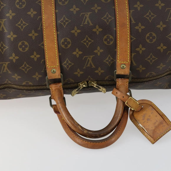 LOUIS VUITTON Monogram Keepall 55 Boston Bag M41424 LV Auth 161540