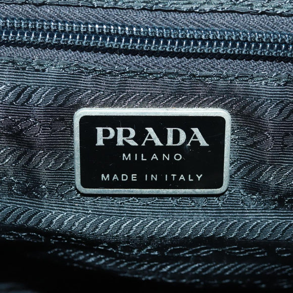 PRADA Backpack Nylon Silver Light green Auth 161541