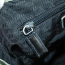 PRADA Backpack Nylon Silver Light green Auth 161541-28