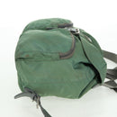 PRADA Backpack Nylon Silver Light green Auth 161541-5