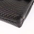 BALLY Chain Shoulder Bag Leather Black Gold Auth 161547-11