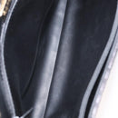 BALLY Chain Shoulder Bag Leather Black Gold Auth 161547-17