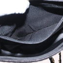 BALLY Chain Shoulder Bag Leather Black Gold Auth 161547-22