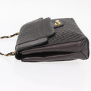 BALLY Chain Shoulder Bag Leather Black Gold Auth 161547-5