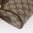 GUCCI GG Supreme Web Sherry Line Shoulder Bag PVC Beige 56 02 087 Auth 161551-9