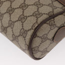 GUCCI GG Supreme Web Sherry Line Shoulder Bag PVC Beige 56 02 087 Auth 161551-14