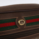GUCCI GG Supreme Web Sherry Line Shoulder Bag PVC Beige 56 02 087 Auth 161551-18